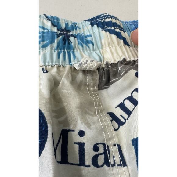 Caribbean Joe L Board Shorts Swim Trunks Lined Vintage Cars Miami Bahamas Floral - Picture 6 of 13